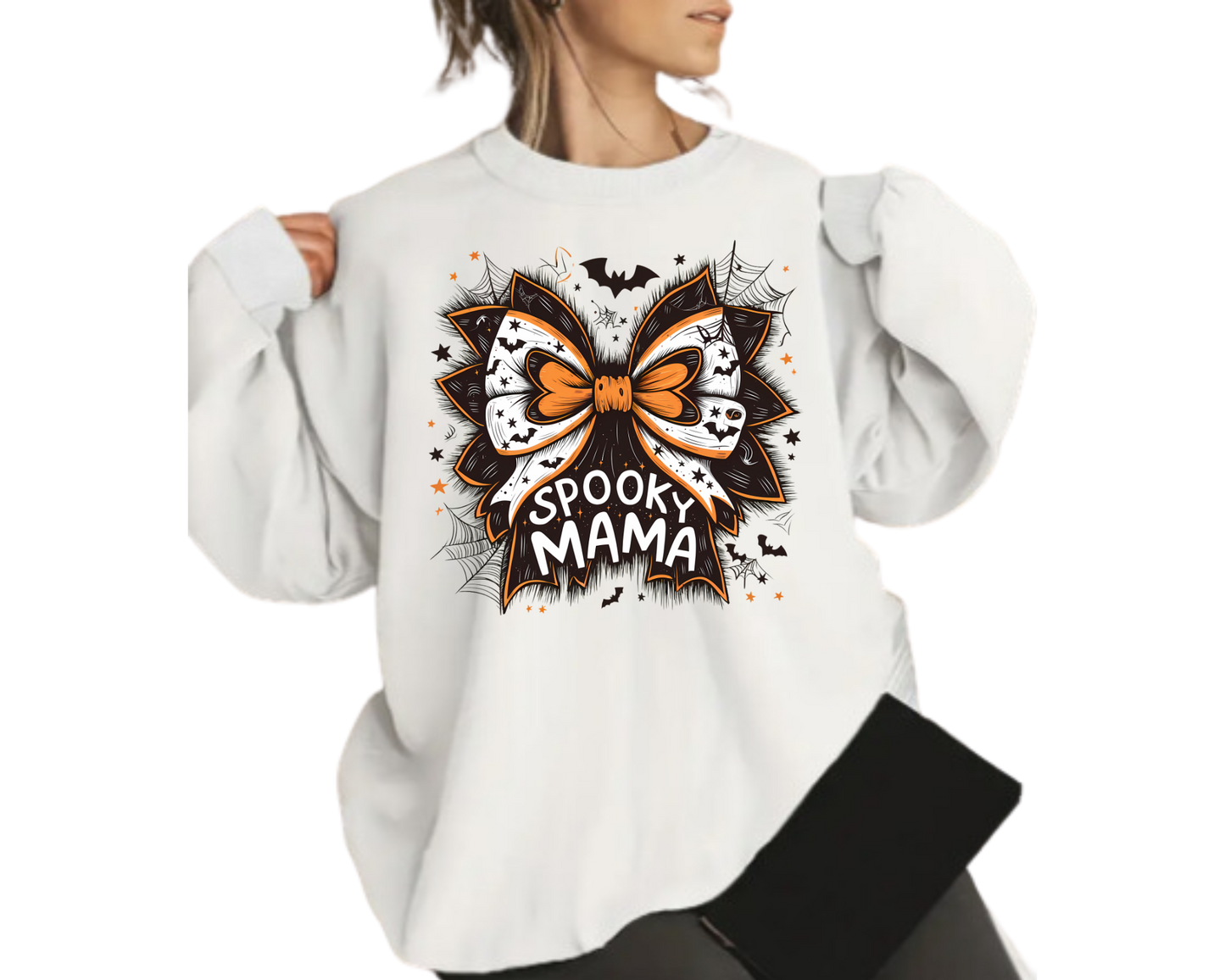 Cozy Spooky Mom Halloween Sweatshirt – Autumn Vibes