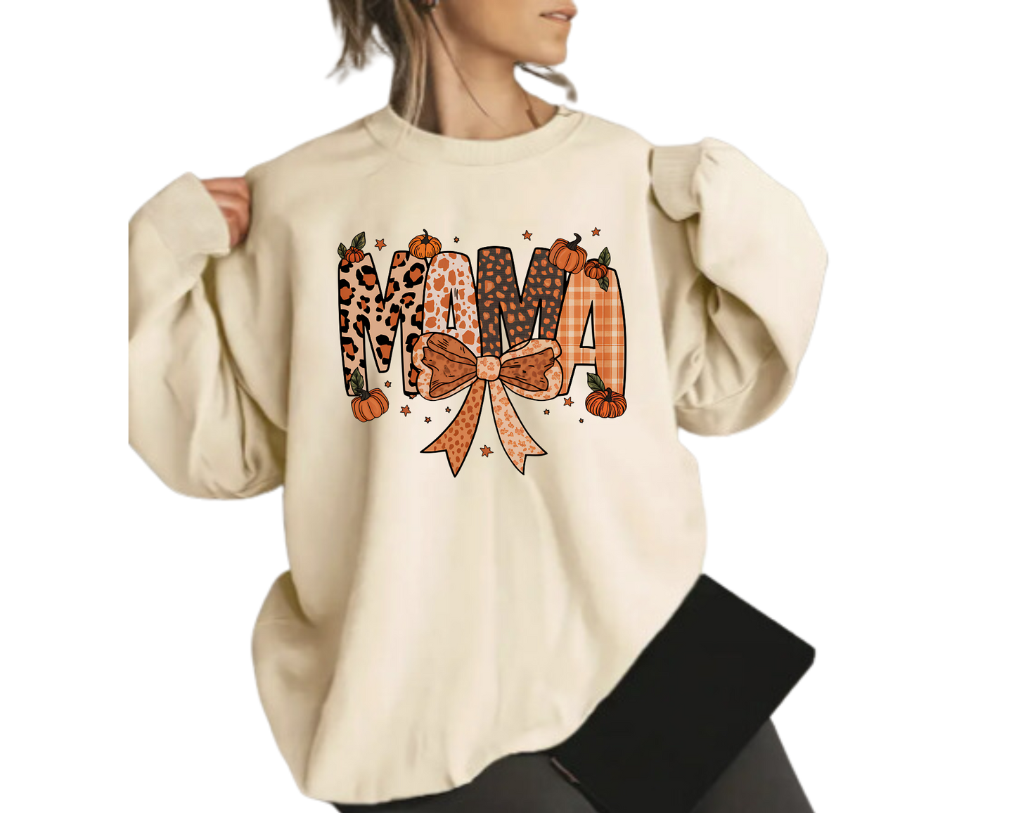 Cozy Fall MAMA Pumpkin Sweatshirt – Autumn Vibes
