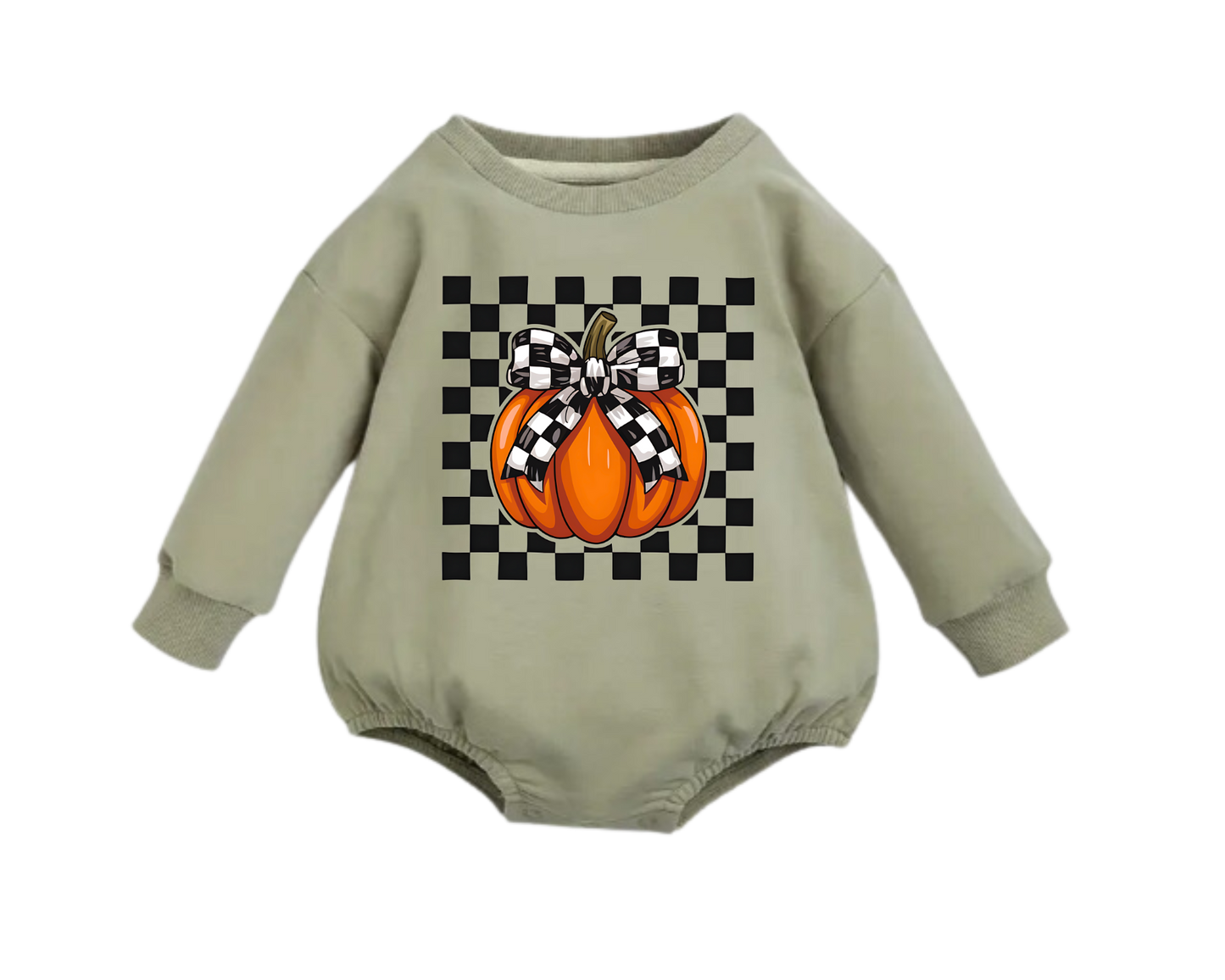 Cozy Checker Fall Sweatshirt – Pumpkin, and Autumn Vibes, toddler, baby