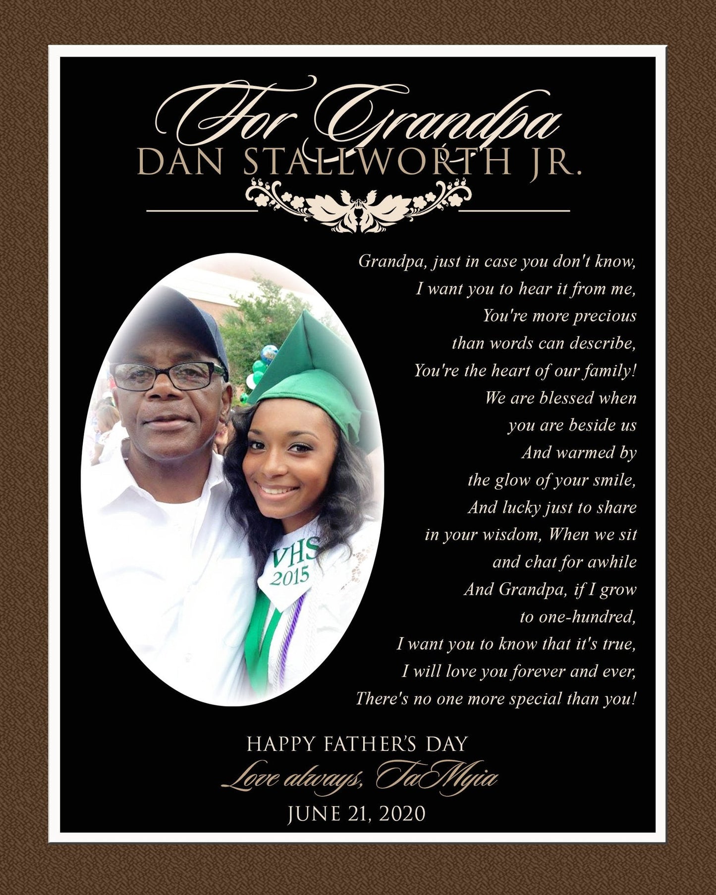 Granddad Photo Plaque