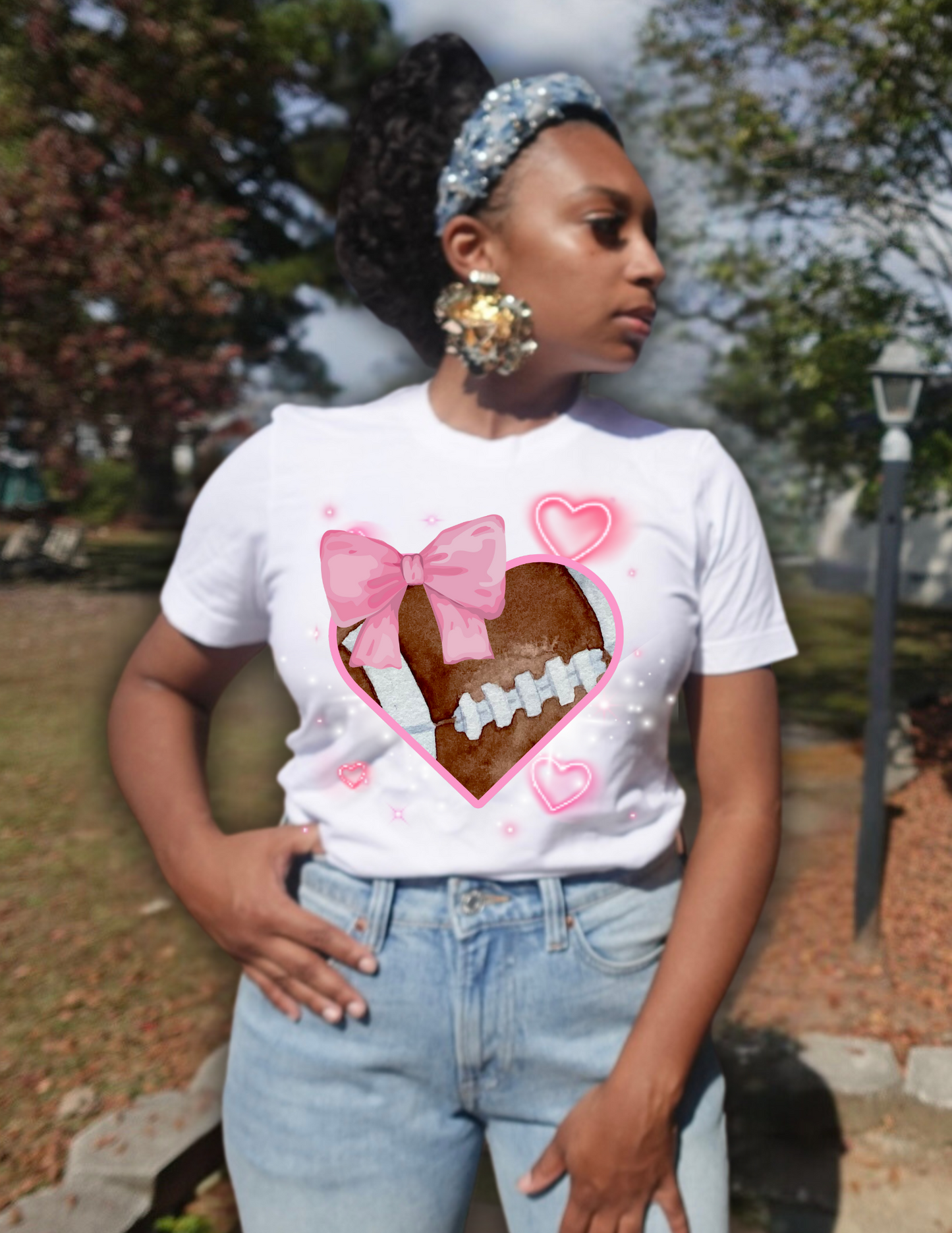 Football mom Checker T-Shirt