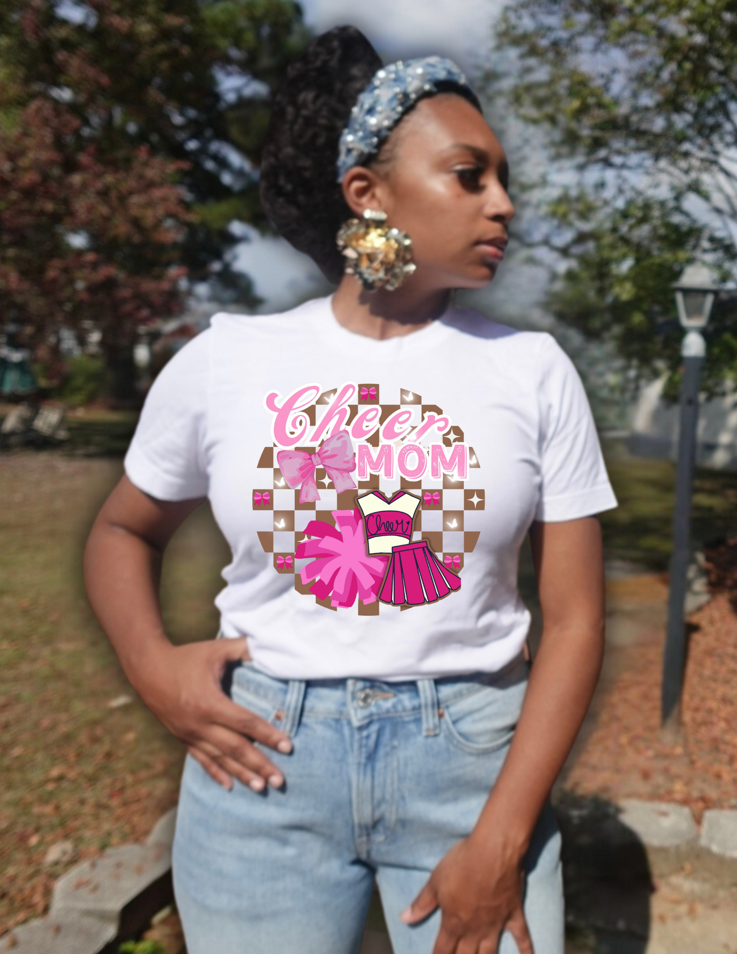 Cheer Mom Checker T-Shirt