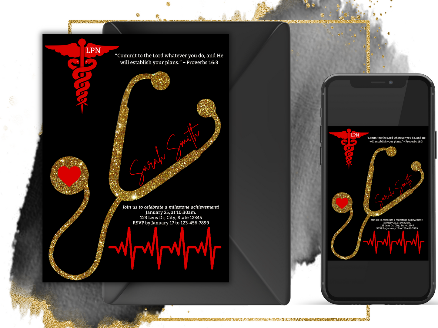 LPN Digital Download Invitations