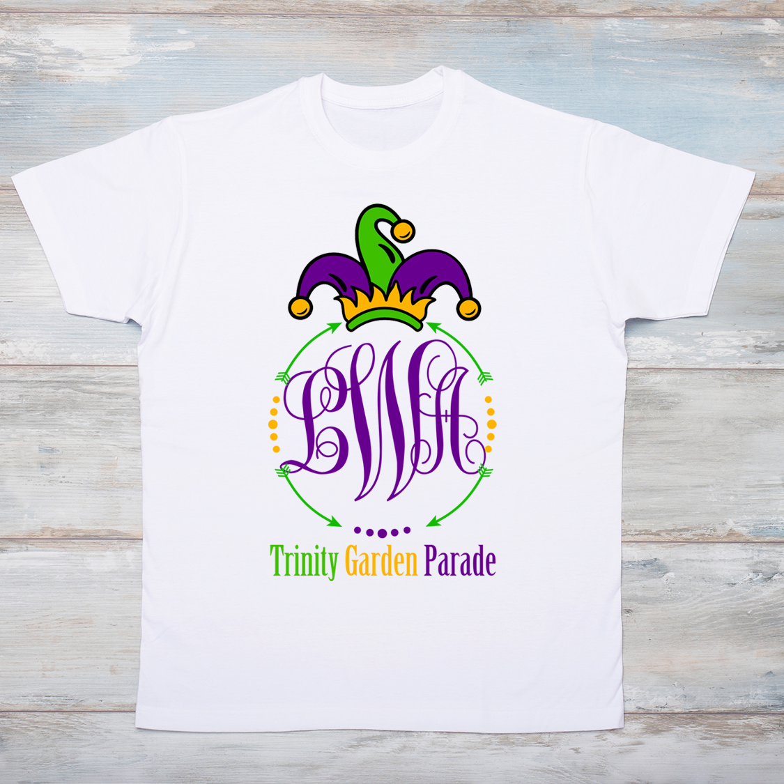 Happy Mardi Gras Monogram T-Shirt