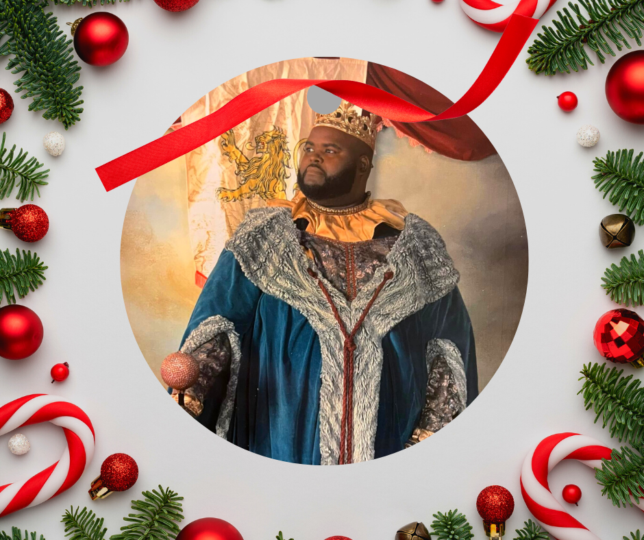 Merry Christmas Photo Ornament - 3.5 inch round