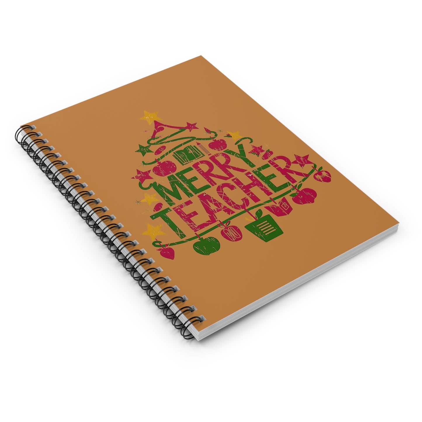Teacher Spiral Notebook - Ruled Line, Merry Teacher Journal, Holiday Gift for Teacher, Teacher Appreciation Gift, School Supplies, Classroom