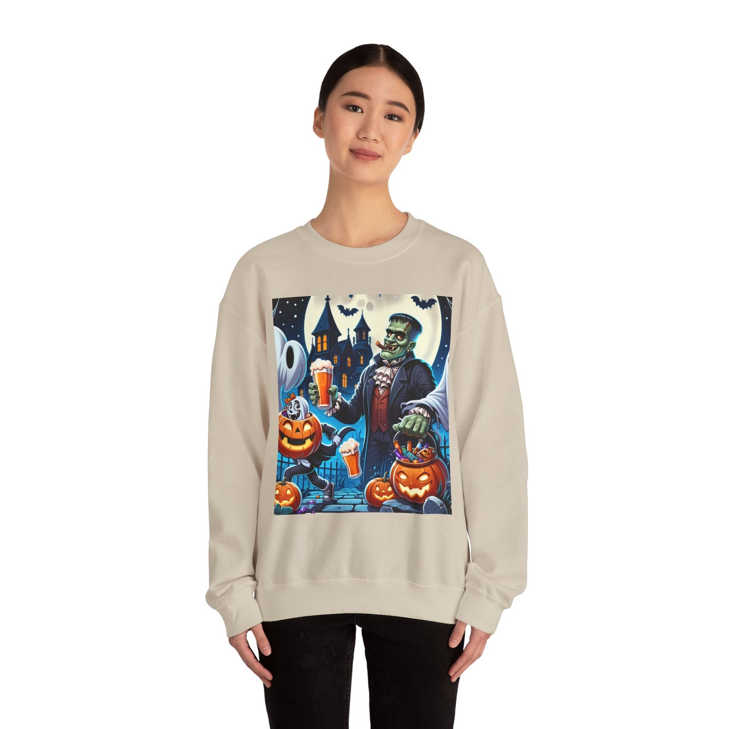 Halloween Einstein sweatshirt, scary beer sweatshirt, Ghost lounge