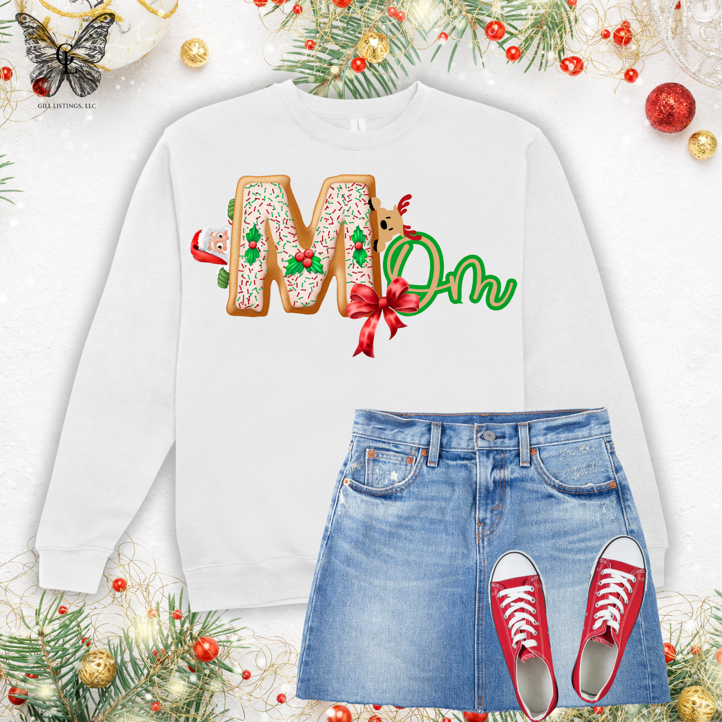 Christmas Digital Download Christmas MOM, DAD, PAPA Gingerbread Print DIGITAL DOWNLOAD ONLY