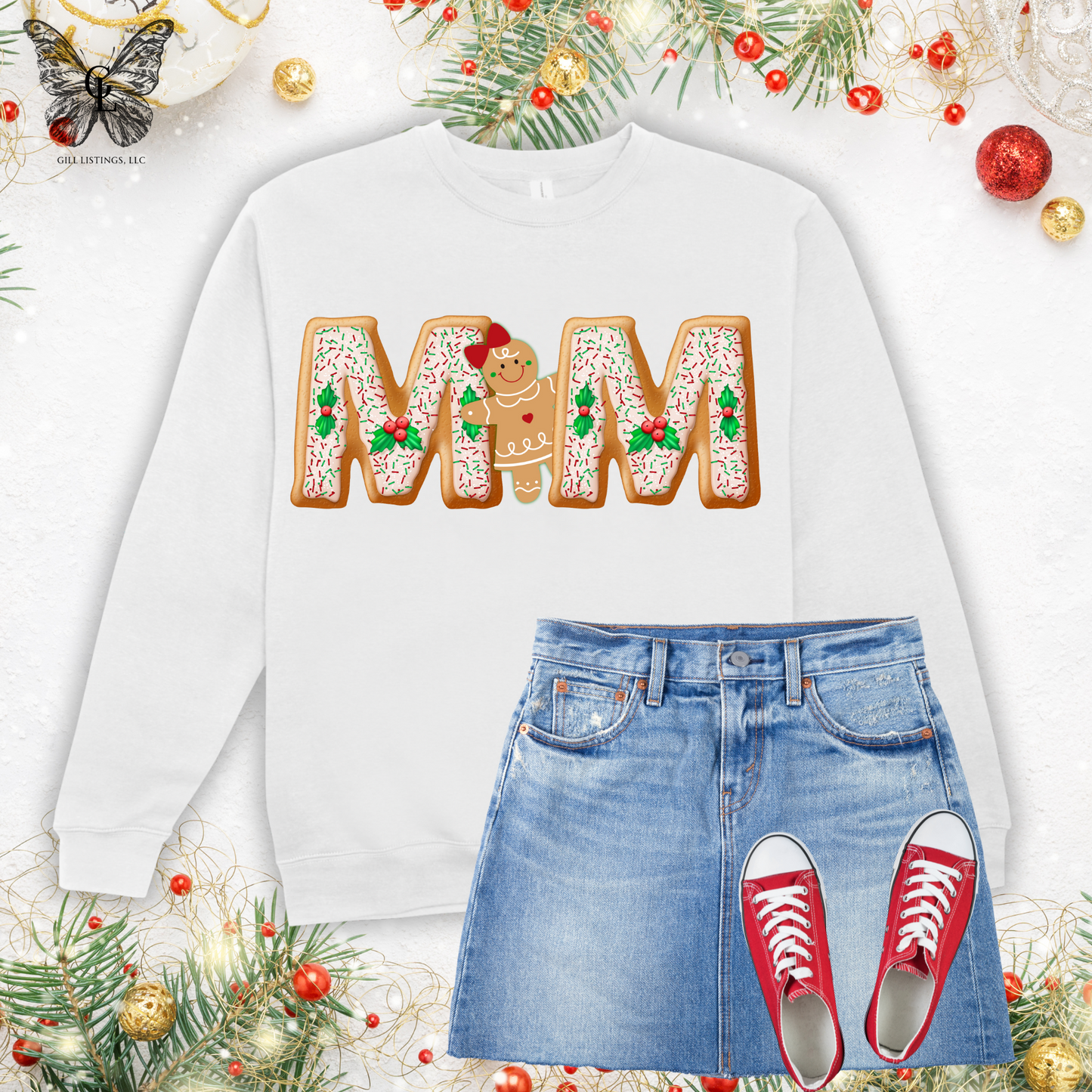 Christmas Digital Download Christmas MOM, DAD, PAPA Gingerbread Print DIGITAL DOWNLOAD ONLY