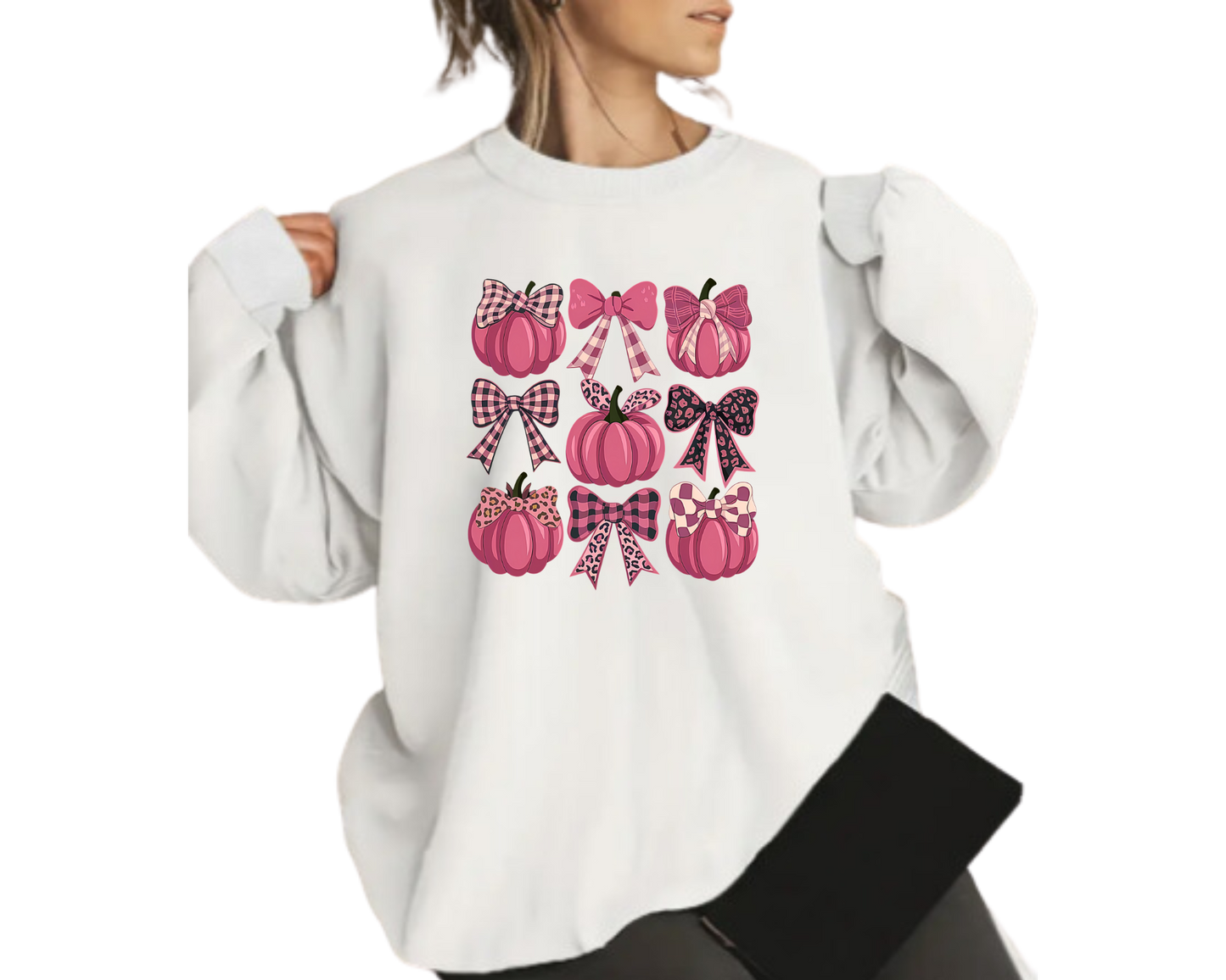 Cozy Pink Fall Pumpkin Bundle Sweatshirt –Autumn Vibes