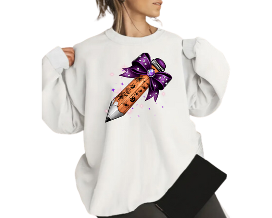 Cozy Trick or Teach Halloween Sweatshirt – Spooky Vibes
