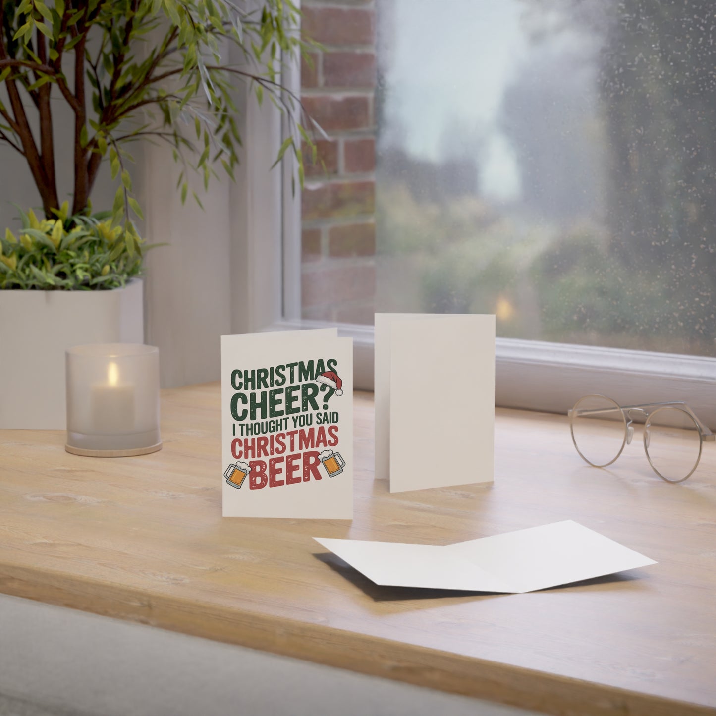 Christmas Beer Funny Christmas Greeting Cards (10pcs)