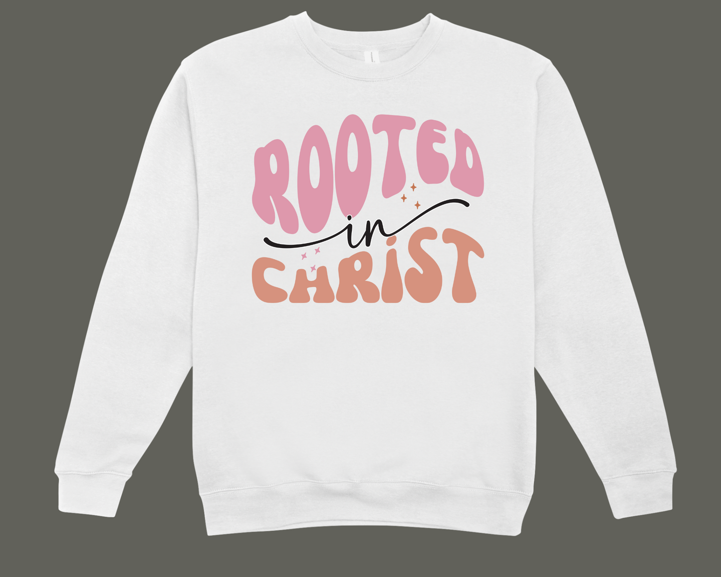Rooted in Christ Unisex Heavy Blend™ Christian Crewneck