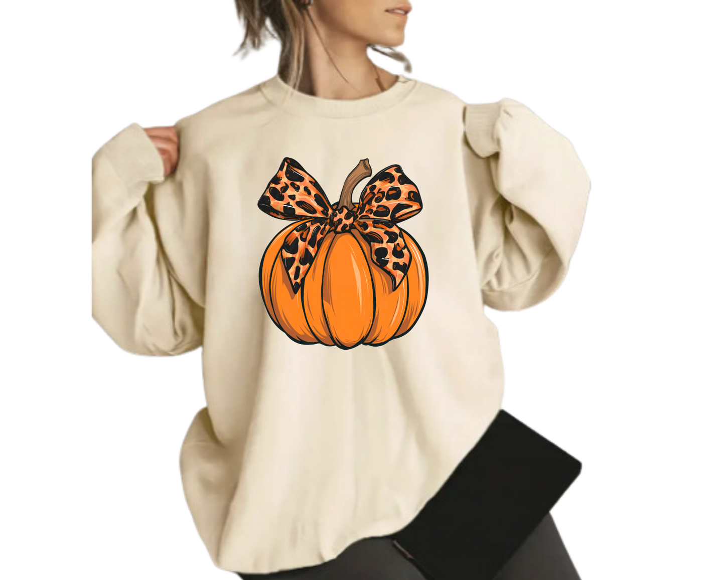 Cozy Leopard Pumpkin Patch Fall Sweatshirt – Pumpkin, and Autumn Vibes, toddler, baby