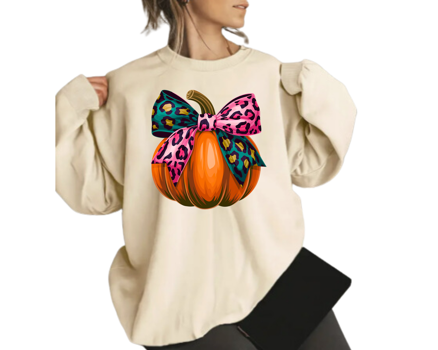 Cozy Pink Leopard Pumpkin Patch Fall Sweatshirt – Pumpkin, and Autumn Vibes, toddler, baby
