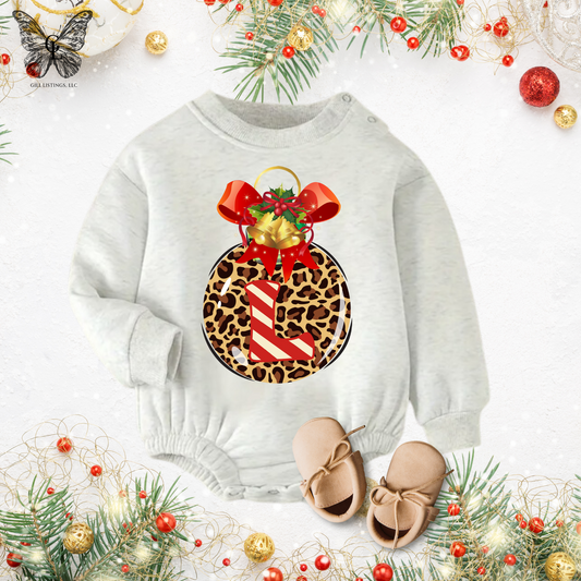Leopard Christmas ornament monogrammed Sweatshirt / T-shirt