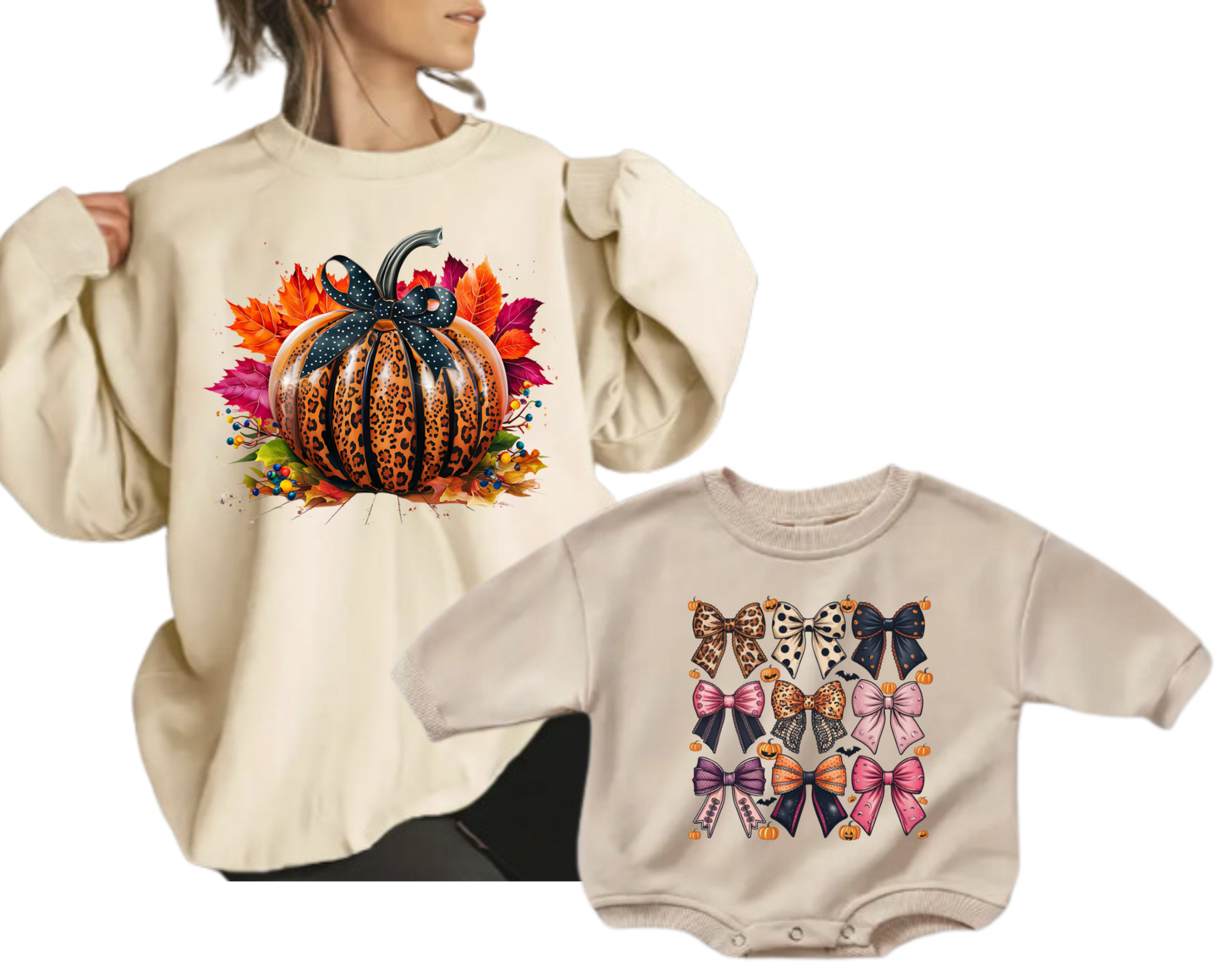 Cozy Leopard print pumpkin sweatshirt