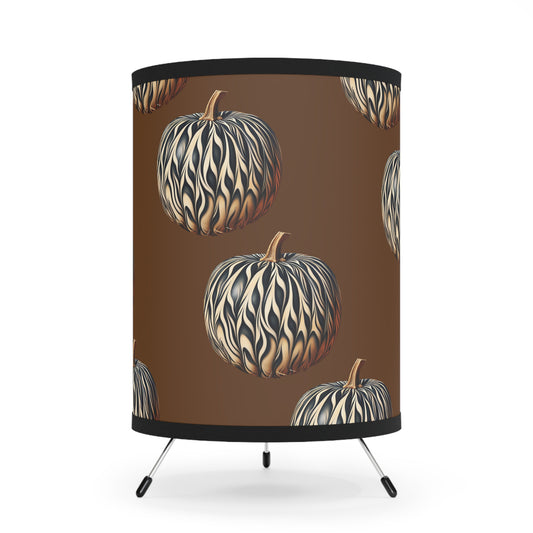 Pumpkin Tripod Lamp with High-Res Printed Shade, US\CA plug