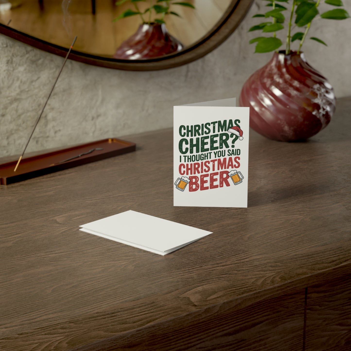 Christmas Beer Funny Christmas Greeting Cards (10pcs)