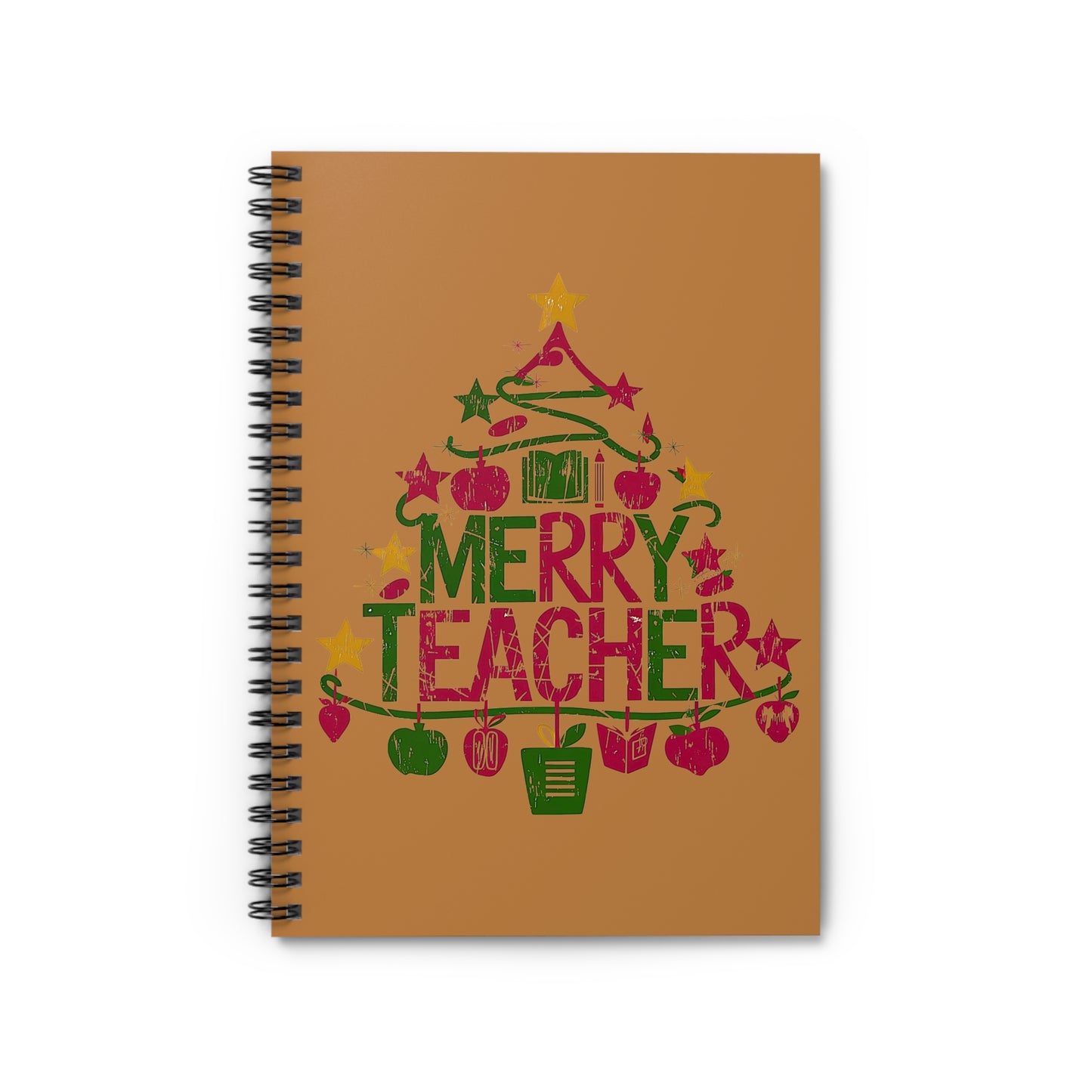 Teacher Spiral Notebook - Ruled Line, Merry Teacher Journal, Holiday Gift for Teacher, Teacher Appreciation Gift, School Supplies, Classroom