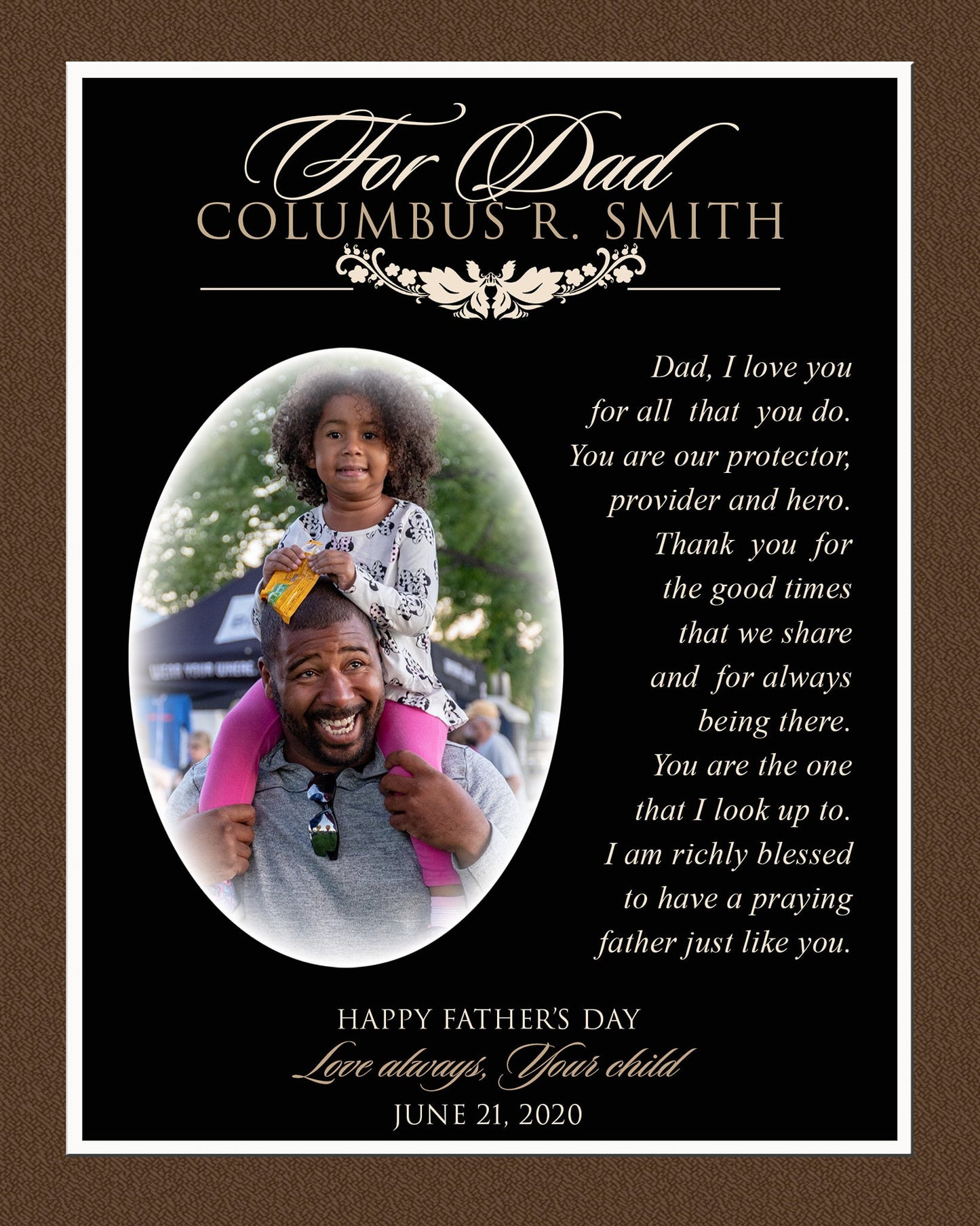 For Dad Photo Plaque