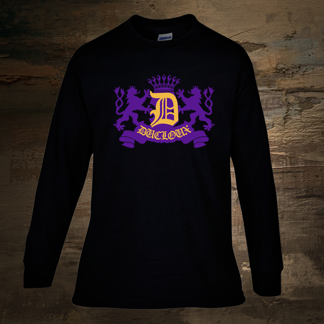 Long-sleeve Colors T-Shirts with Two Color Image