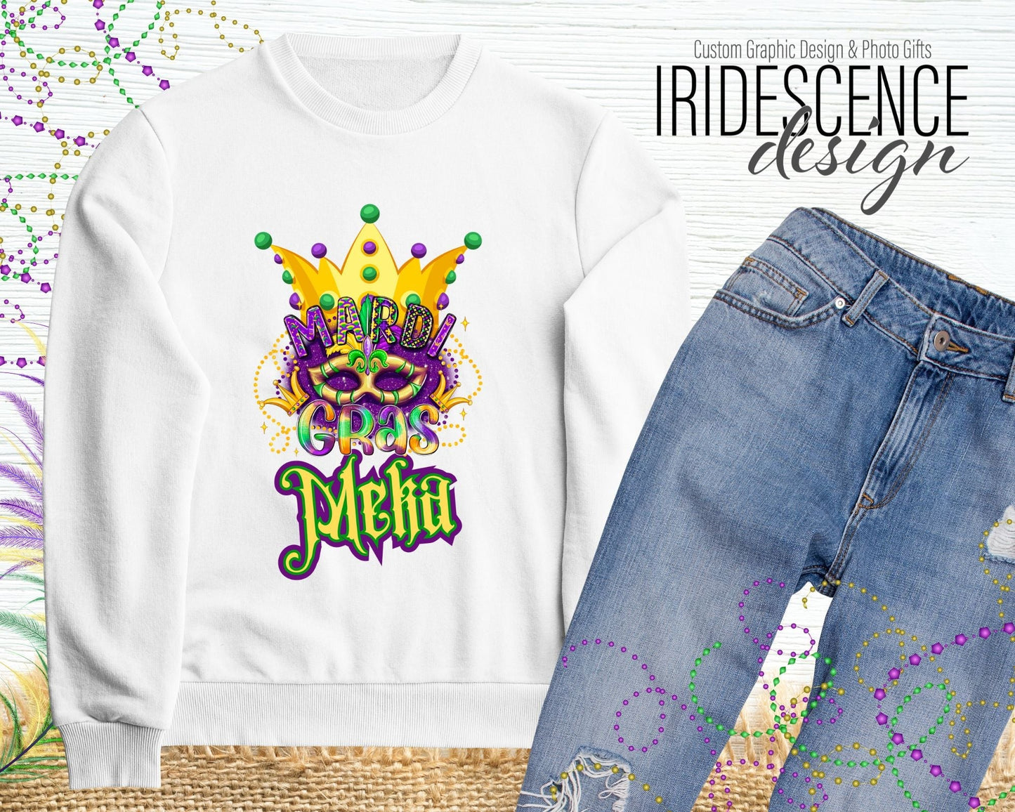 Mardi Gras T-Shirt or Sweatshirt with Name
