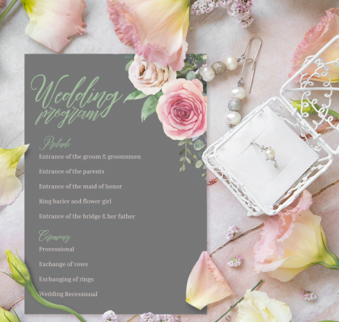 Occasion Programs - 5" x 7" cardstock