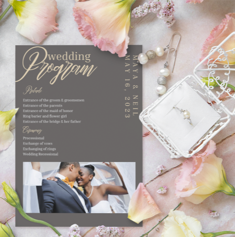 Occasion Programs - 5" x 7" cardstock