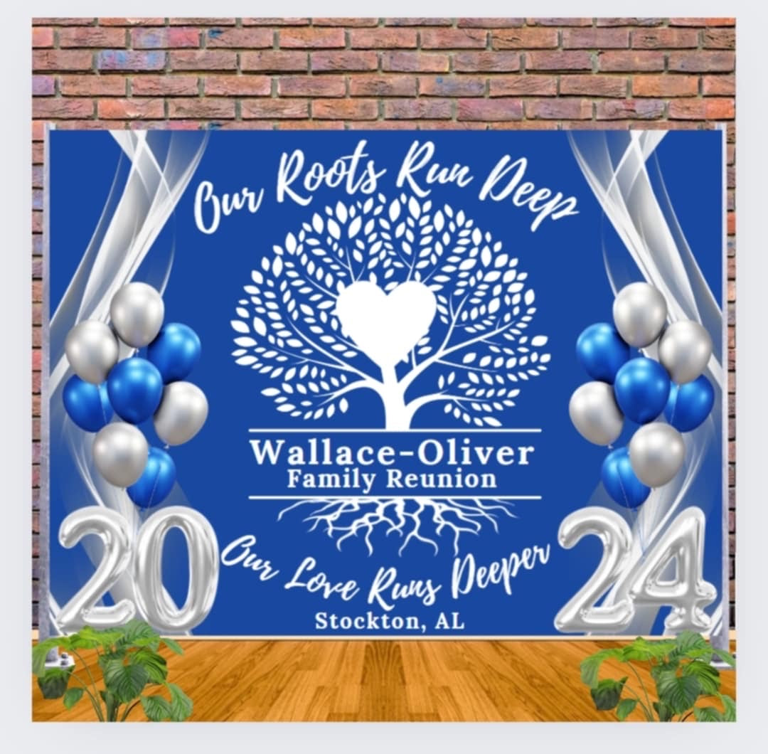 Family Reunion Vinyl Backdrop Banner - RUSH or STANDARD Turnaround