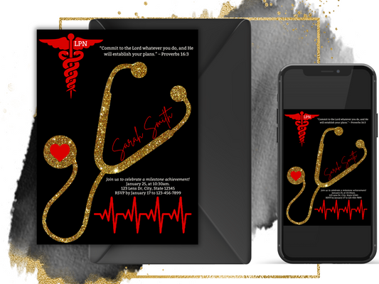 LPN Digital Download Invitations