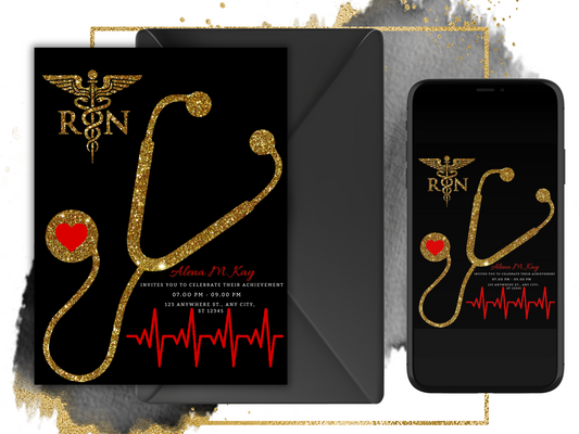 Rn Digital Download Invitations