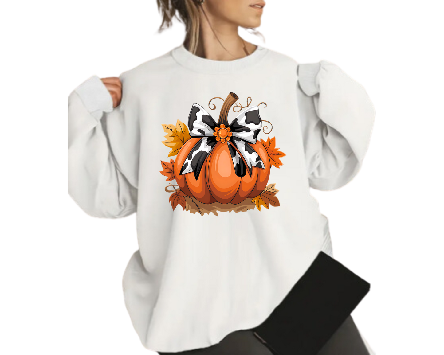 Cozy Cow Fall Sweatshirt – Autumn Vibes, adult, toddler, baby