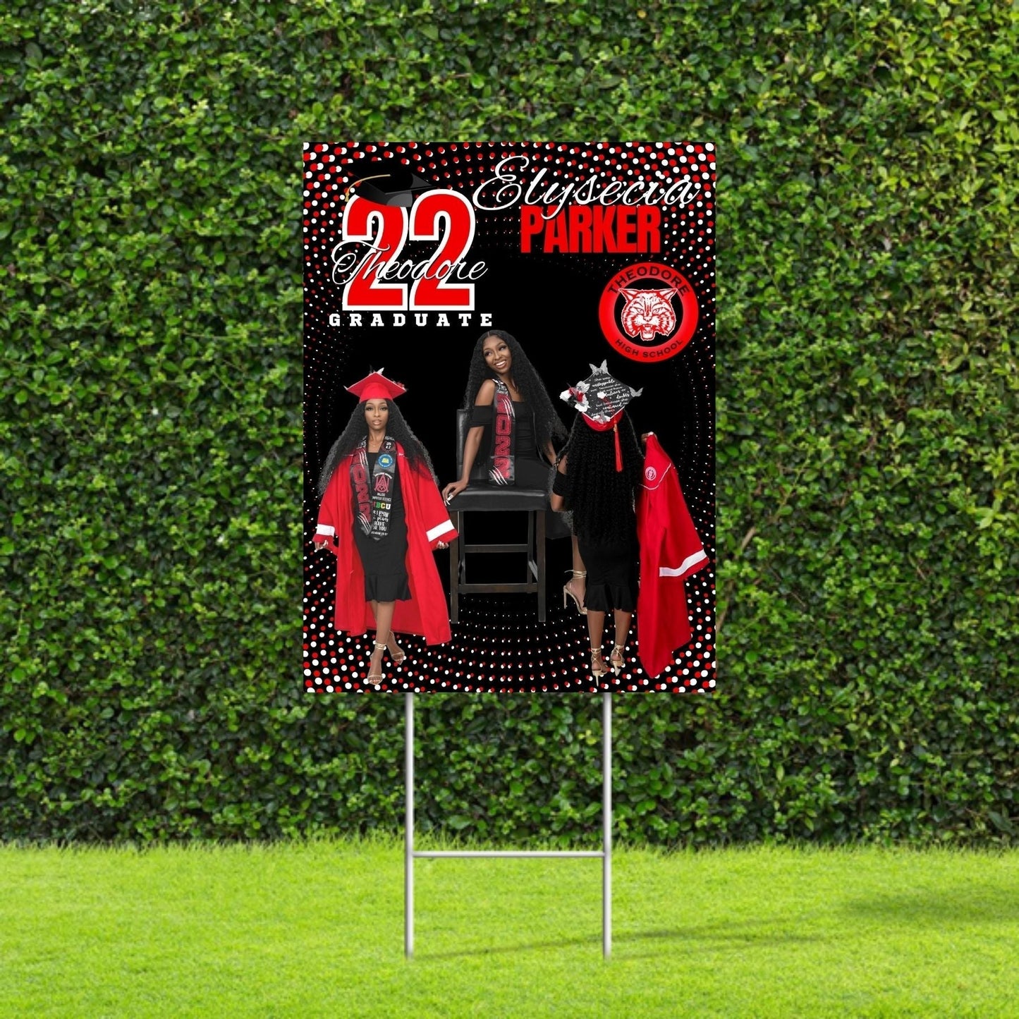 Graduation Yard Signs (2) - 18" x 24" with three photos
