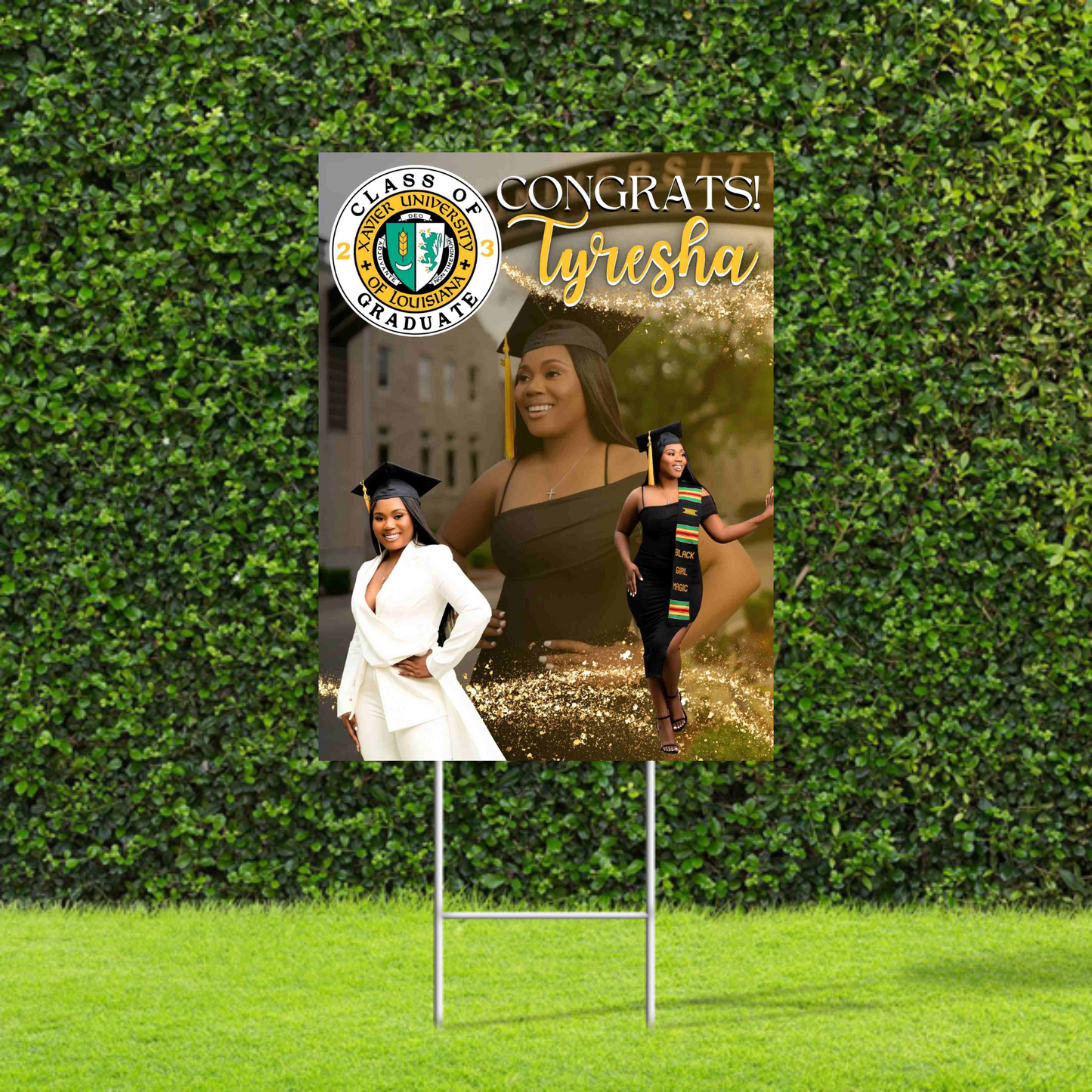 Graduation Yard Signs (2) - 18" x 24" with three photos
