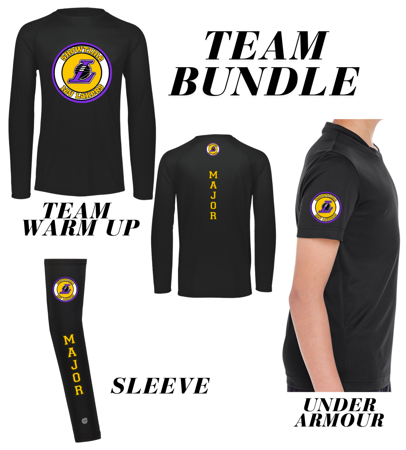 Custom Sports Team long Sleeve warm up BUNDLE