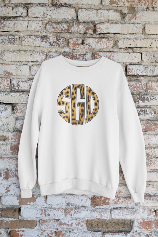 Leopard Monogrammed Sweatshirt