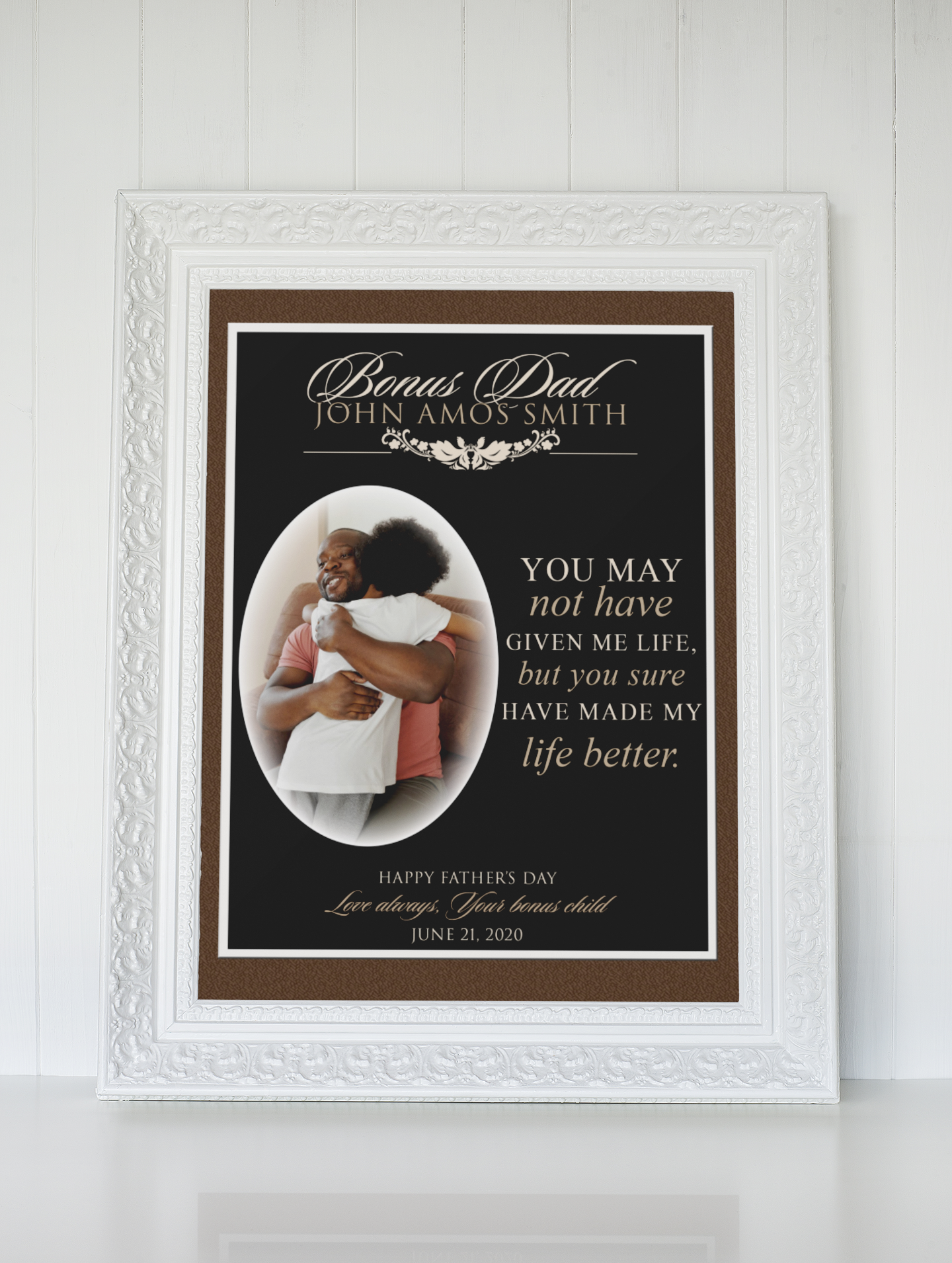 Bonus Dad Photo Plaque