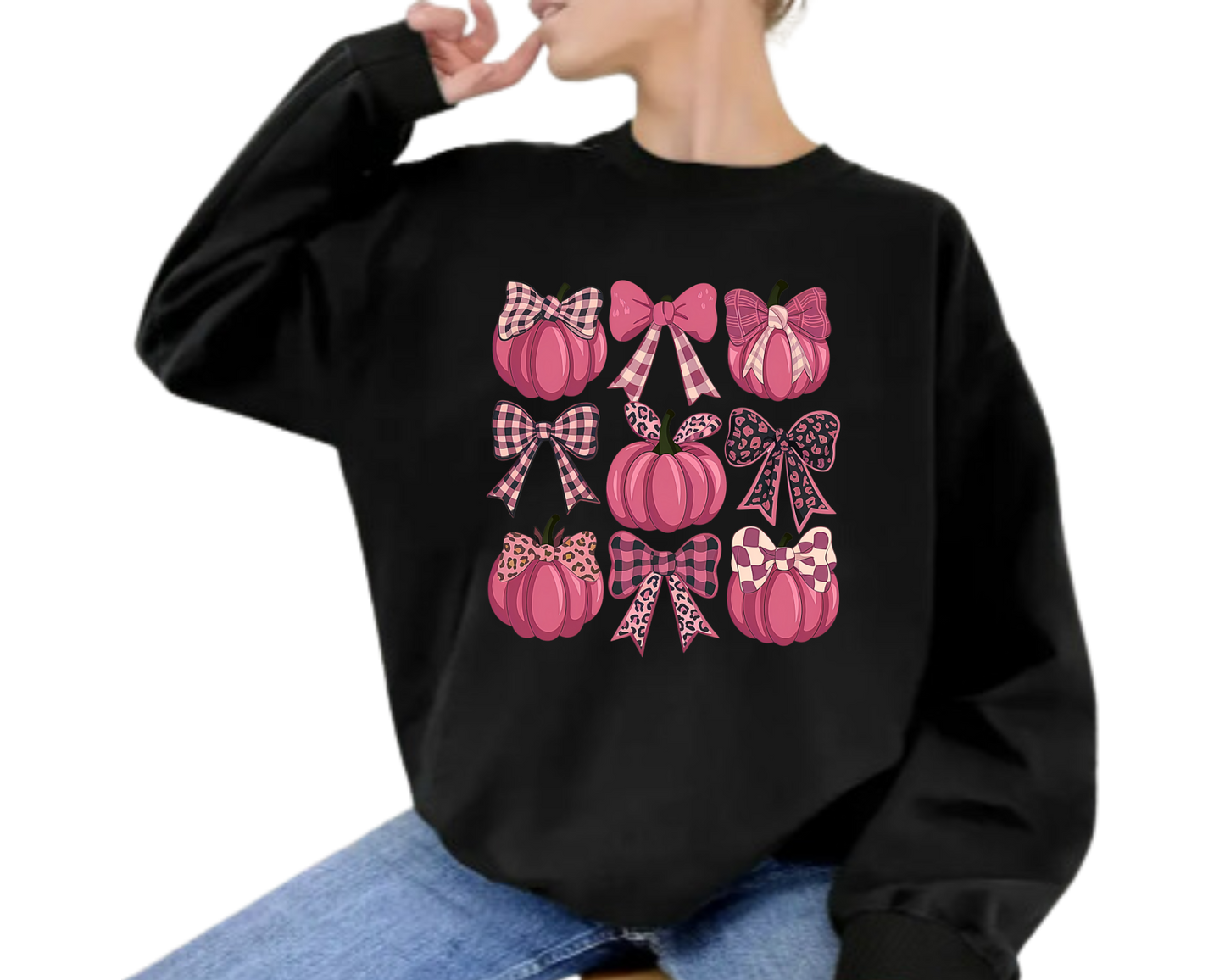 Cozy Pink Fall Pumpkin Bundle Sweatshirt –Autumn Vibes